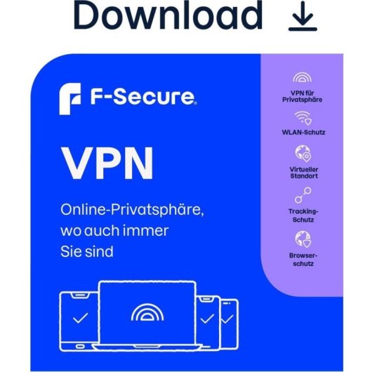 Software de seguridad F-Secure VPN 1 licencia 1 año descarga