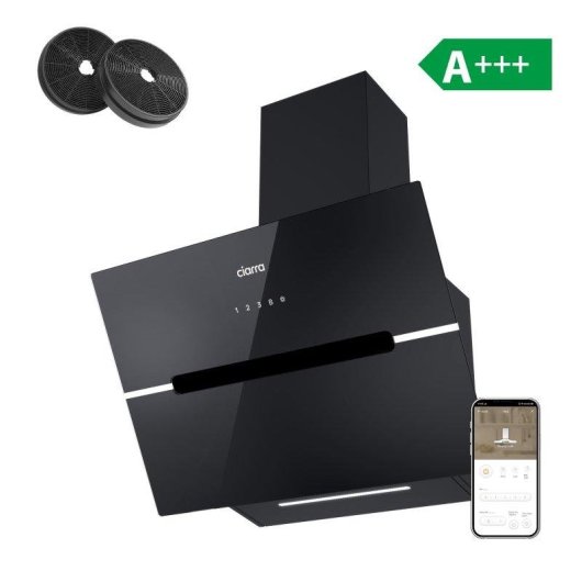 Dunstabzugshaube Ciarra AW6736FB Umluft 60cm 650m³/h Boost Wi-Fi Steuerung