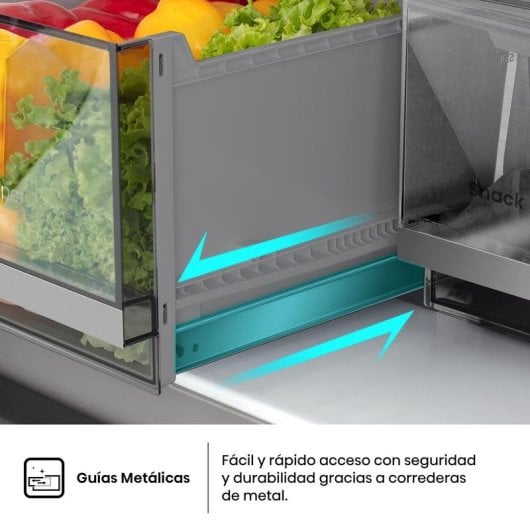 Frigorífico Americano Hisense RQ640P5SSD Total No Frost 179cm 640L D Inox WiFi