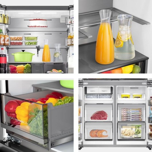 Frigorífico Americano Hisense RQ640P5SSD Total No Frost 179cm 640L D Inox WiFi