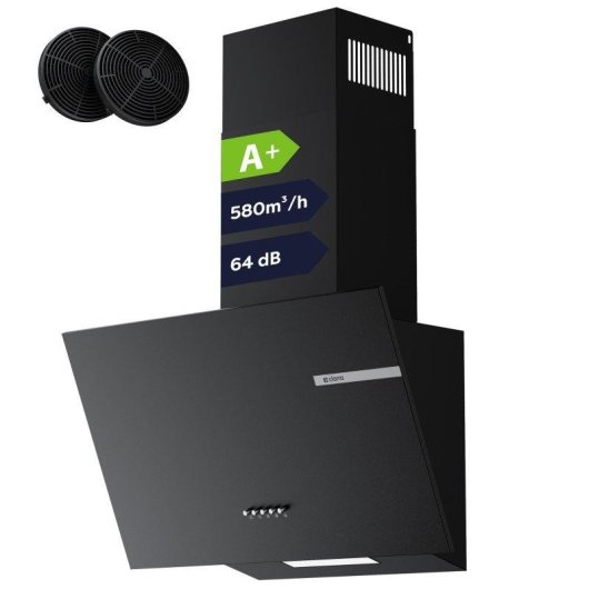 Campana extractora Ciarra AWB6765A Umluft 60cm 580m3/h Aktivkohlefilter