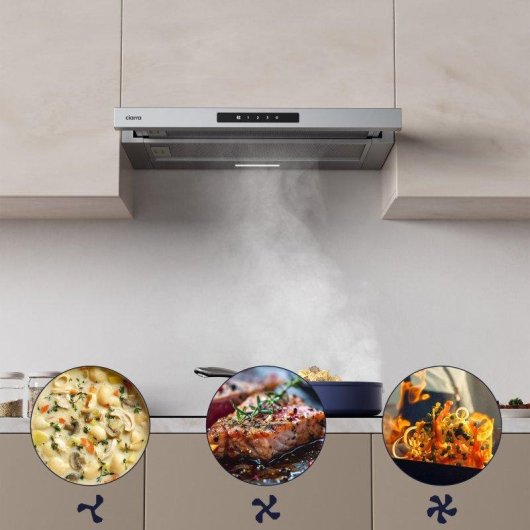 Campana extractora Ciarra AWS6909A Umluft 60cm Edelstahl 580m³/h