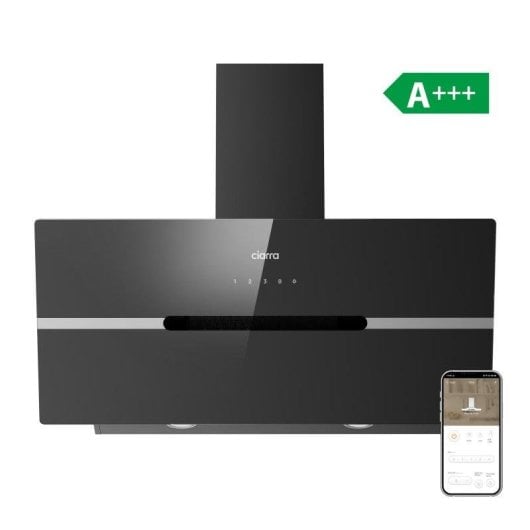 Dunstabzugshaube Ciarra AW9736FB Umluft 90cm 650m³/h Wi-Fi Touch