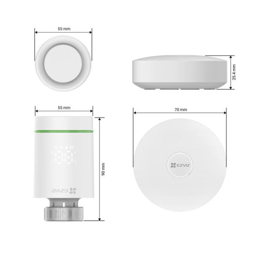 Termostato Inteligente Ezviz T55 Kit Inalámbrico para Calefacción