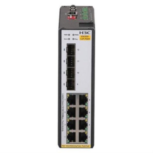 Comutador H3C IE4300-12P-PWR Gestor L2 Gigabit Ethernet PoE DIN rail
