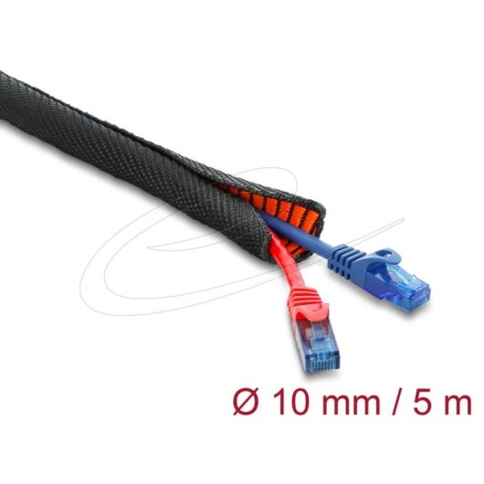 Pasacables Delock 19020 Naranja Negro 5 metros
