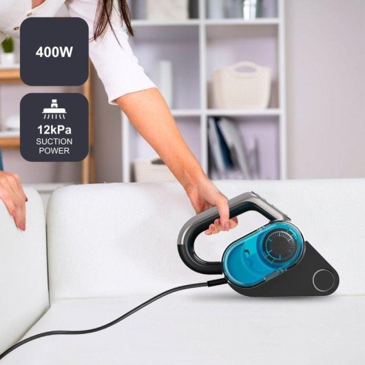 Aspirador de Mano Black & Decker Dust Mites 400W Luz UV HEPA 400ml