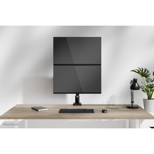 Neomounts DS60-600BL2V Supporto Doppio Monitor Scrivania 10 a 32" VESA 75x75 a 100x100 Max 9Kg