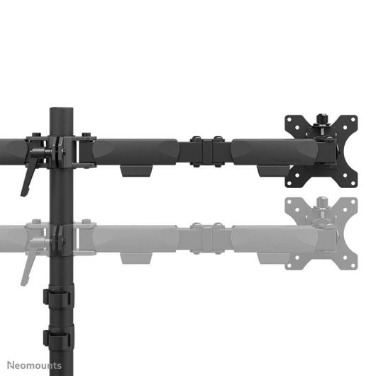 Neomounts DS45-600BL2 Supporto Monitor Doppio Scrivania 10 a 32" VESA 75x75 a 100x100 Max 6Kg