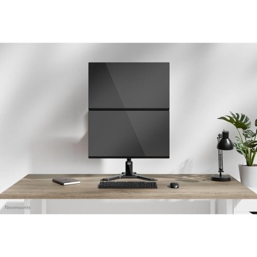 Neomounts DS45-600BL2V Supporto Doppio Monitor Scrivania 10 a 32" VESA 75x75 a 100x100 Max 9Kg
