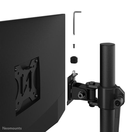 Neomounts DS45-600BL2V Supporto Doppio Monitor Scrivania 10 a 32" VESA 75x75 a 100x100 Max 9Kg