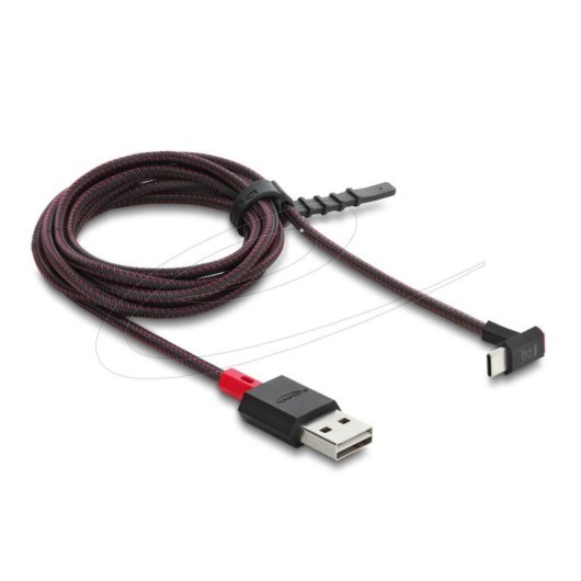 Cabo USB DeLOCK 81551 2 m USB A para USB C USB 2.0 Vermelho Preto