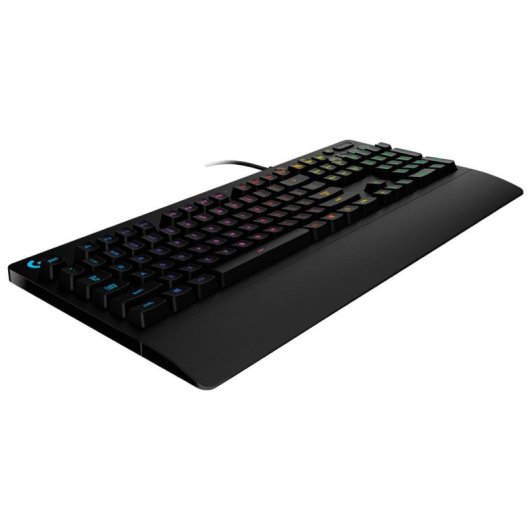 Teclado Logitech G213 Prodigy de membrana con RGB y reposamuñecas ajustable