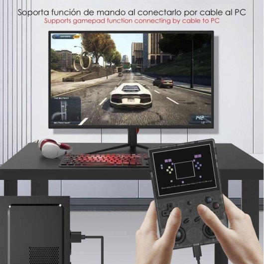 Dam Electronics RG353VS Console Portable Retro RK3566 Quad-Core 128GB Linux Noir