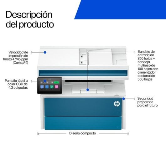 Multifunción HP LaserJet Pro 4113fdn Láser Mono WiFi Ethernet Dúplex Táctil