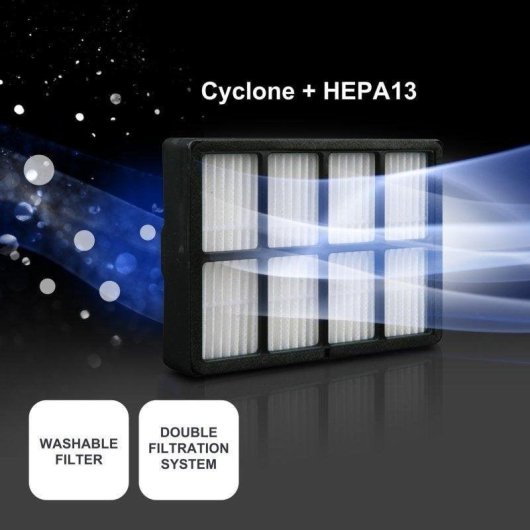 Aspiradora sin Bolsa Black & Decker BXVML701E 700W 18kPa 2L Accesorios