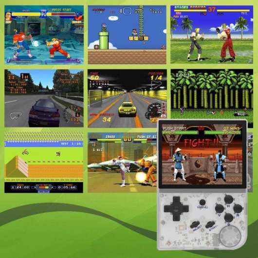 Dam Electronics RG35XX Console Retro Portable Quad Core 384 MHz 64GB Linux Noir