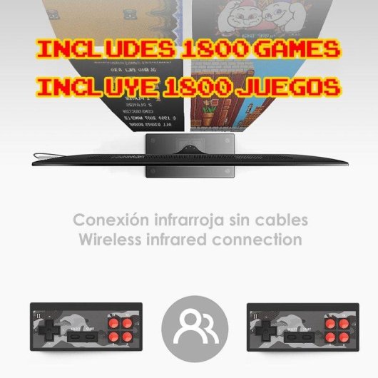 Dam Electronics Y2 Plus Console Retro HDMI 4K 1800 Jeux Noir