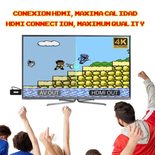 Dam Electronics Y2 Plus Console Retro HDMI 4K 1800 Jeux Noir