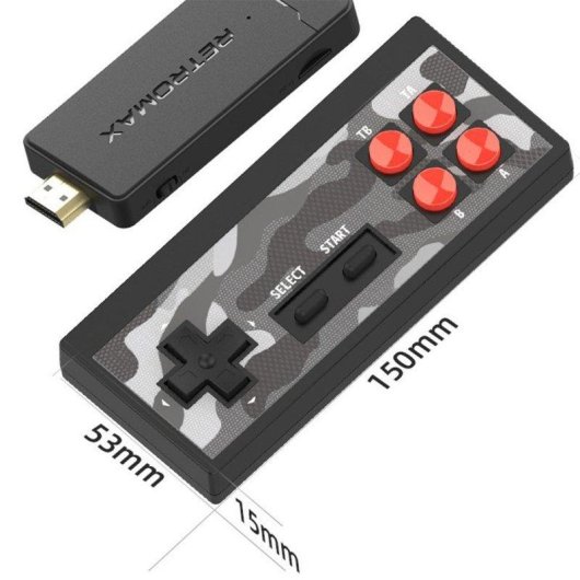 Dam Electronics Y2 Plus Console Retro HDMI 4K 1800 Jeux Noir