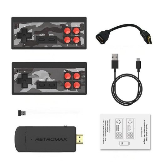 Dam Electronics Y2 Plus Console Retro HDMI 4K 1800 Jeux Noir