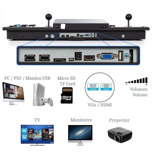 Dam Electronics Pandora Box Forrest Retro Quad Core ARM Cortex A9 8GB 10" Rojo