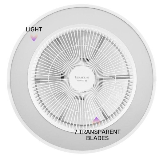 Ventilador de techo Taurus Fresko Invisible 40W ultrasilencioso con luz LED