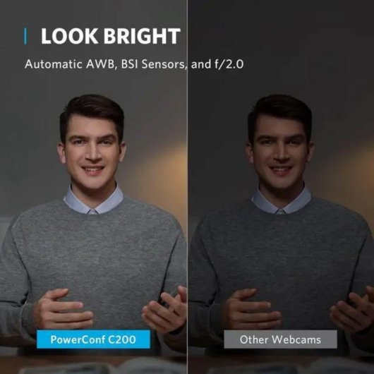 Cámara web Anker A3369011 Full HD 2048x1080 USB Negro con micrófono dual