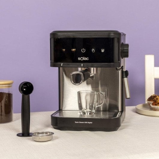 Cafetera Espresso Solac Taste Classic D20 1,8 L 20 Bares 850 W con vaporizador y control táctil