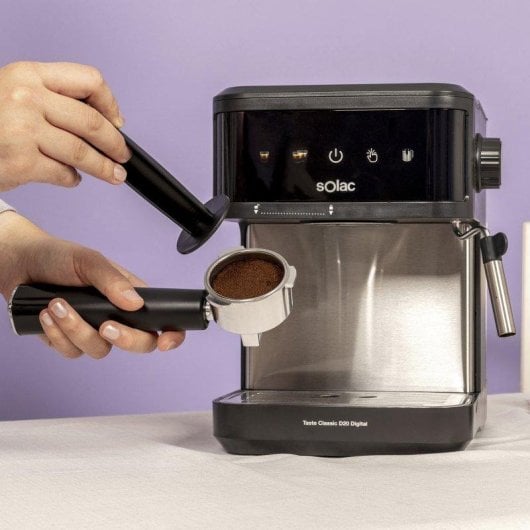 Cafetera Espresso Solac Taste Classic D20 1,8 L 20 Bares 850 W con vaporizador y control táctil