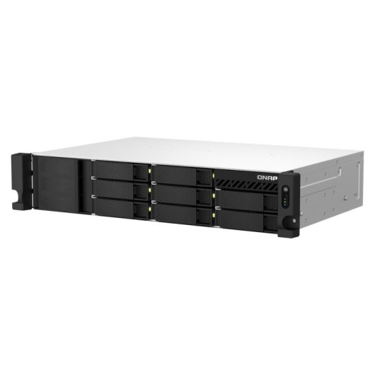 NAS en rack Qnap 8 bahías 8GB DDR4 Intel Celeron Dual 2.5GbE HDMI PCIe Turbo System