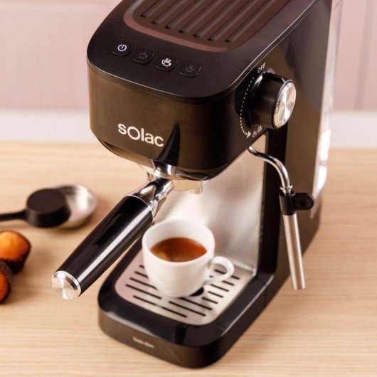 Cafetera Espresso Solac Taste Slim 1,4 L 20 Bares con vaporizador integrado