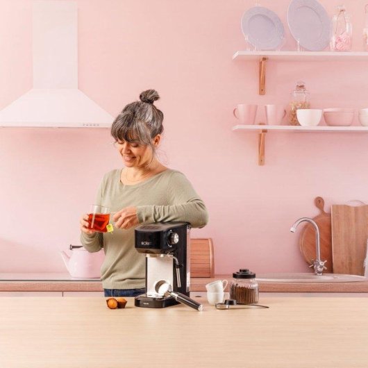 Cafetera Espresso Solac Taste Slim 1,4 L 20 Bares con vaporizador integrado