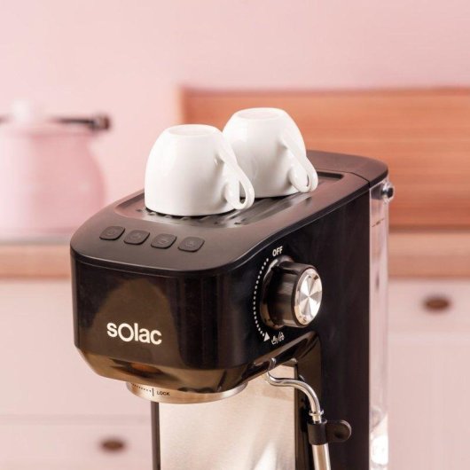 Cafetera Espresso Solac Taste Slim 1,4 L 20 Bares con vaporizador integrado