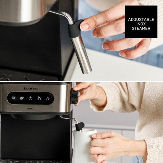 Cafetera Espresso Taurus Trento 1,5 L 20 Bares con panel táctil y vaporizador