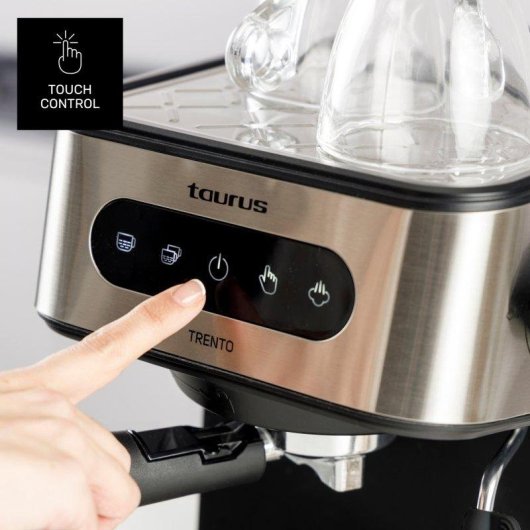 Cafetera Espresso Taurus Trento 1,5 L 20 Bares con panel táctil y vaporizador