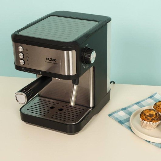 Cafetera Espresso Solac Taste Classic D20 Inox 1,8L 20 Bares con vaporizador