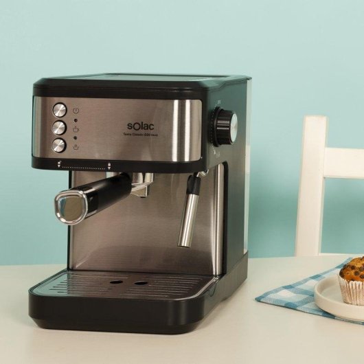 Cafetera Espresso Solac Taste Classic D20 Inox 1,8L 20 Bares con vaporizador