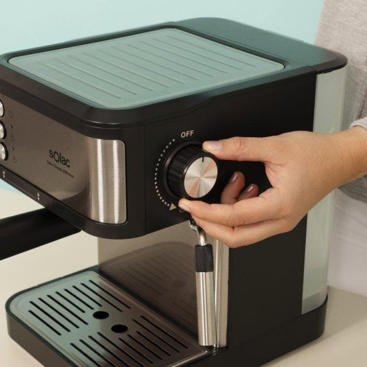 Cafetera Espresso Solac Taste Classic D20 Inox 1,8L 20 Bares con vaporizador