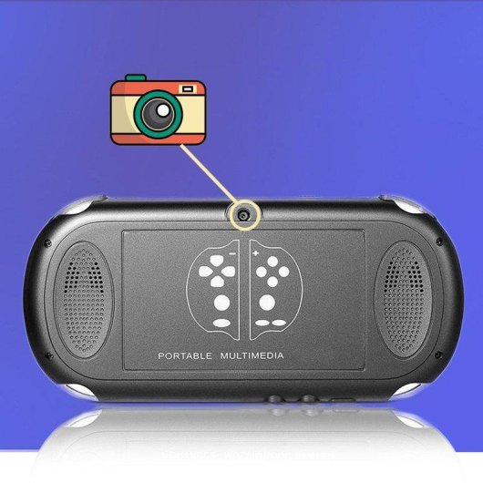 Dam Electronics X7 Retro 64 Bits 8GB Juegos Clásicos Pantalla 4,3 Pulgadas Azul/Roja