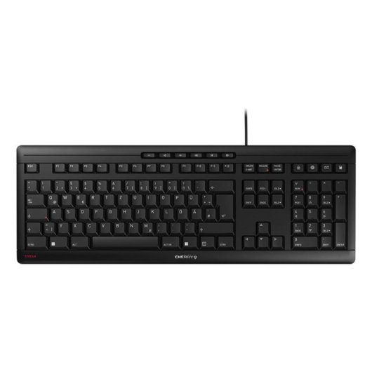 Tastatur Cherry Stream mechanisch komplett QWERTZ mit Multimedia-Tasten USB