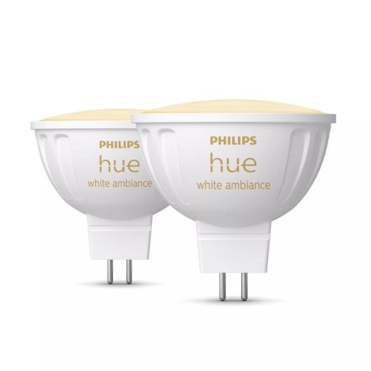 Bombilla inteligente Philips Hue White ambiance MR16 pacote de 2