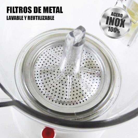 Cafetera Italiana Klack para Microondas con filtro reutilizable y apta lavavajillas