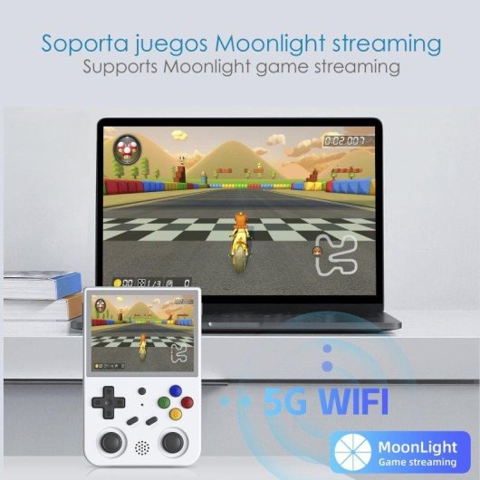 Dam Electronics RG353V Portátil RK3566 Quad-Core 160GB Android Linux Blanca