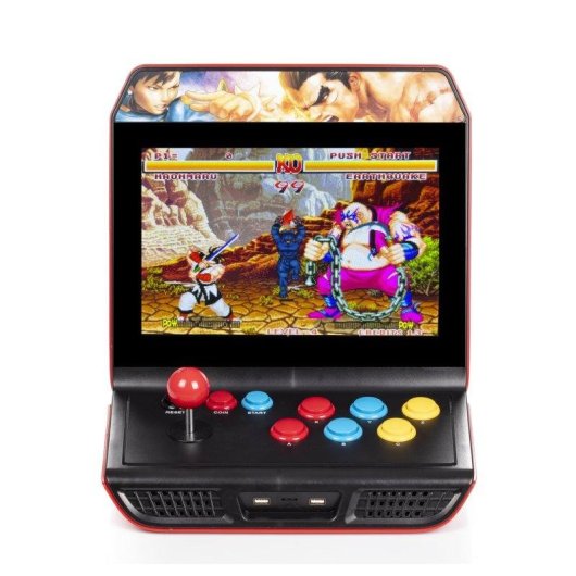 Dam Electronics Consola Retro 8GB 1000 Juegos Pantalla 12 Pulgadas Negra