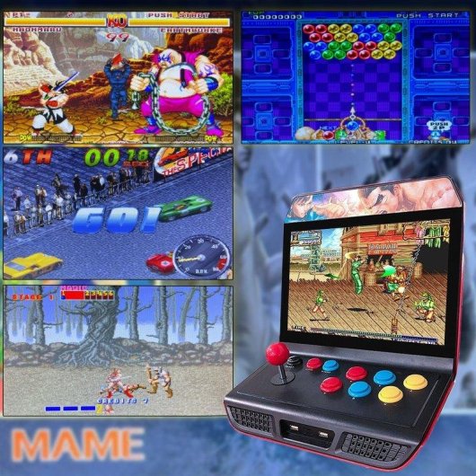 Dam Electronics Consola Retro 8GB 1000 Juegos Pantalla 12 Pulgadas Negra