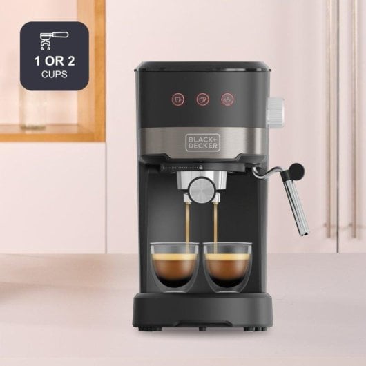 Cafetera Espresso Black & Decker BXCO1100E 1,4 L 20 Bares con vaporizador integrado