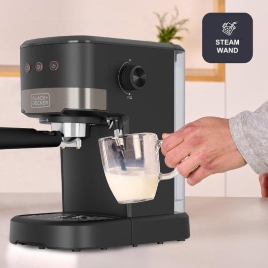 Cafetera Espresso Black & Decker BXCO1100E 1,4 L 20 Bares con vaporizador integrado