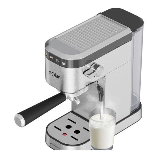 Cafetera Espresso Solac Taste Slim D20 Inox 1L 20 Bares con vaporizador y controles táctiles