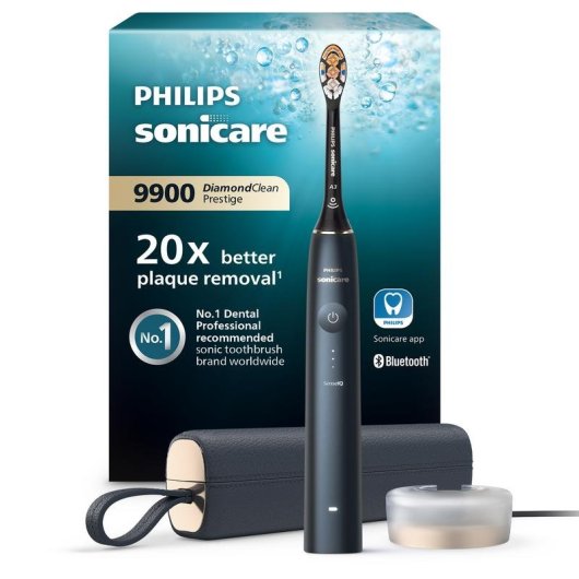 Cepillo de Dientes Sónico Philips Sonicare DiamondClean Prestige 9900 5 Modos 1 Cabezal Sensor de Presión Bluetooth
